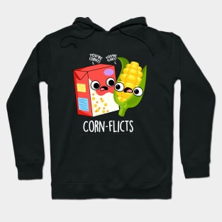 Corn-flict Cute Cornflake Corn Pun Hoodie